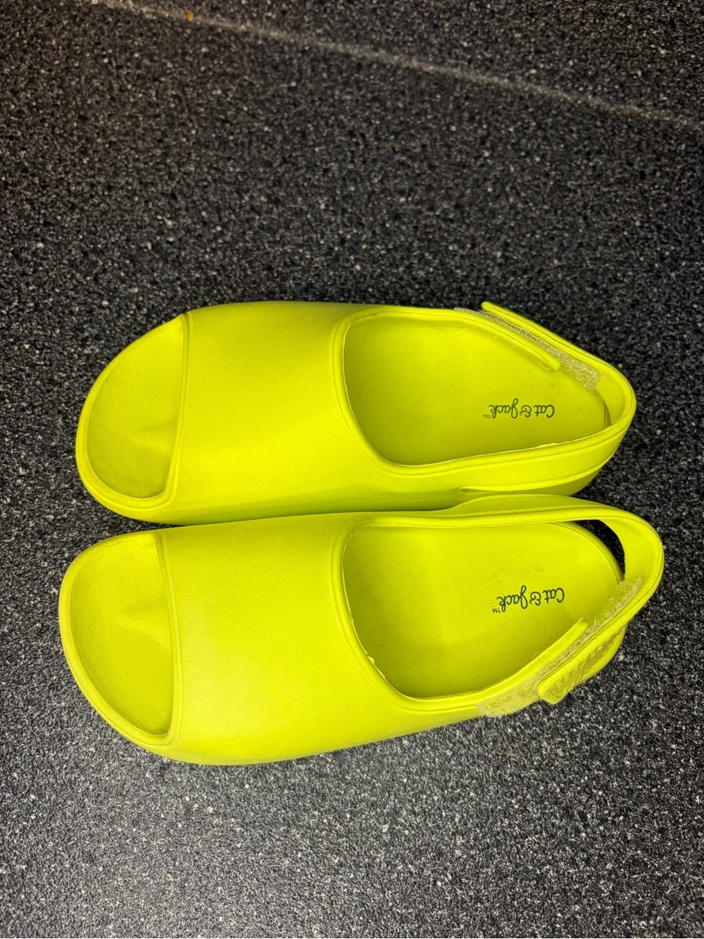 Cat & Jack Neon Yellow Slip-On Kids Sandals